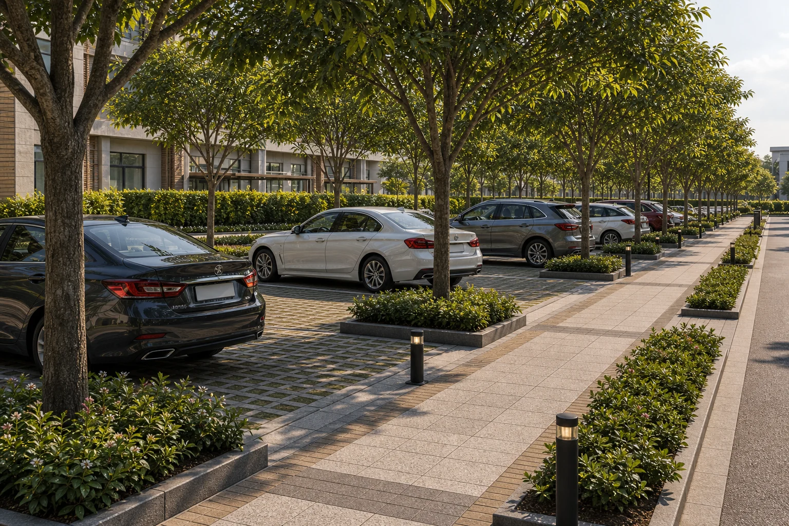 Parking grove landscape