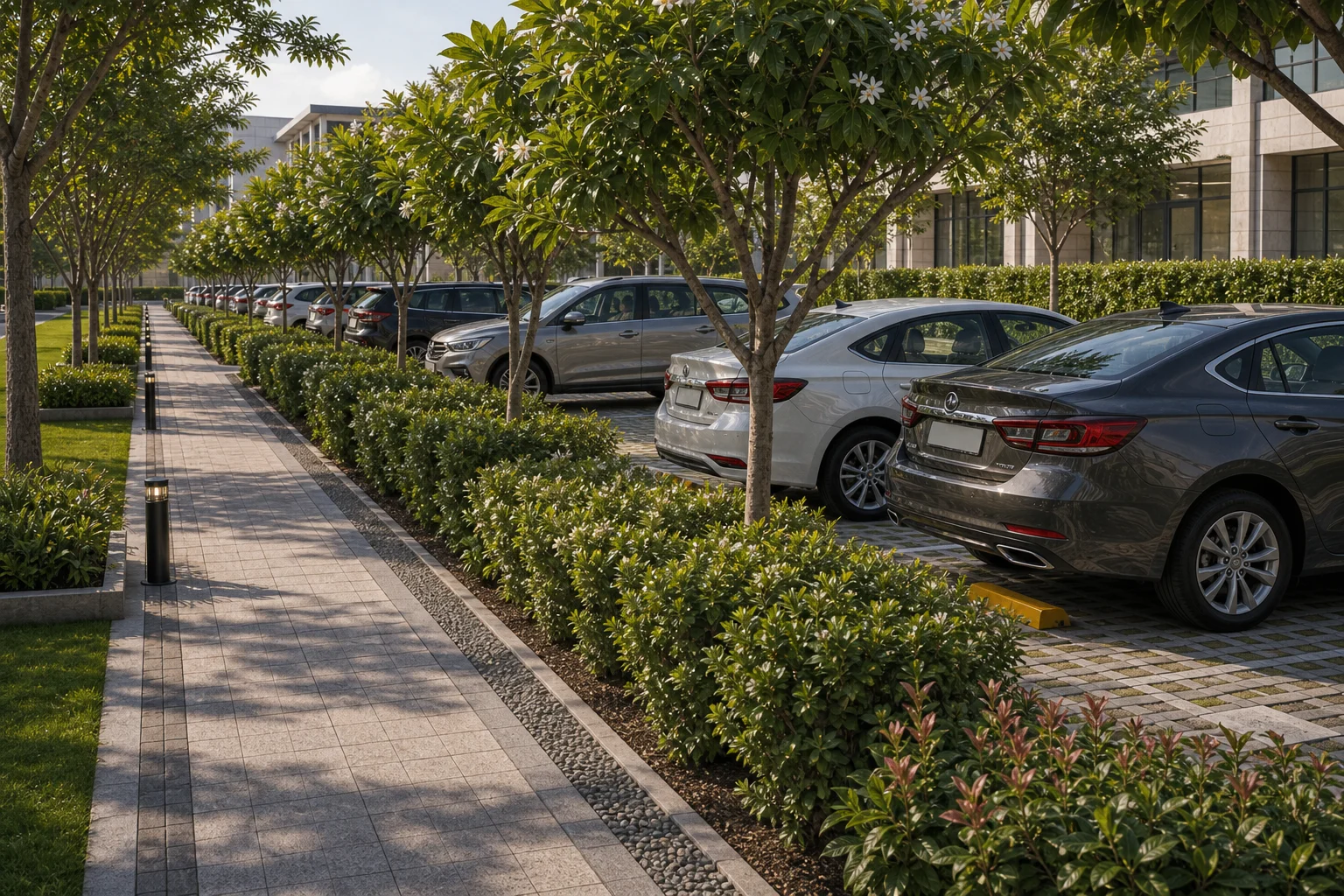 Parking edge planting