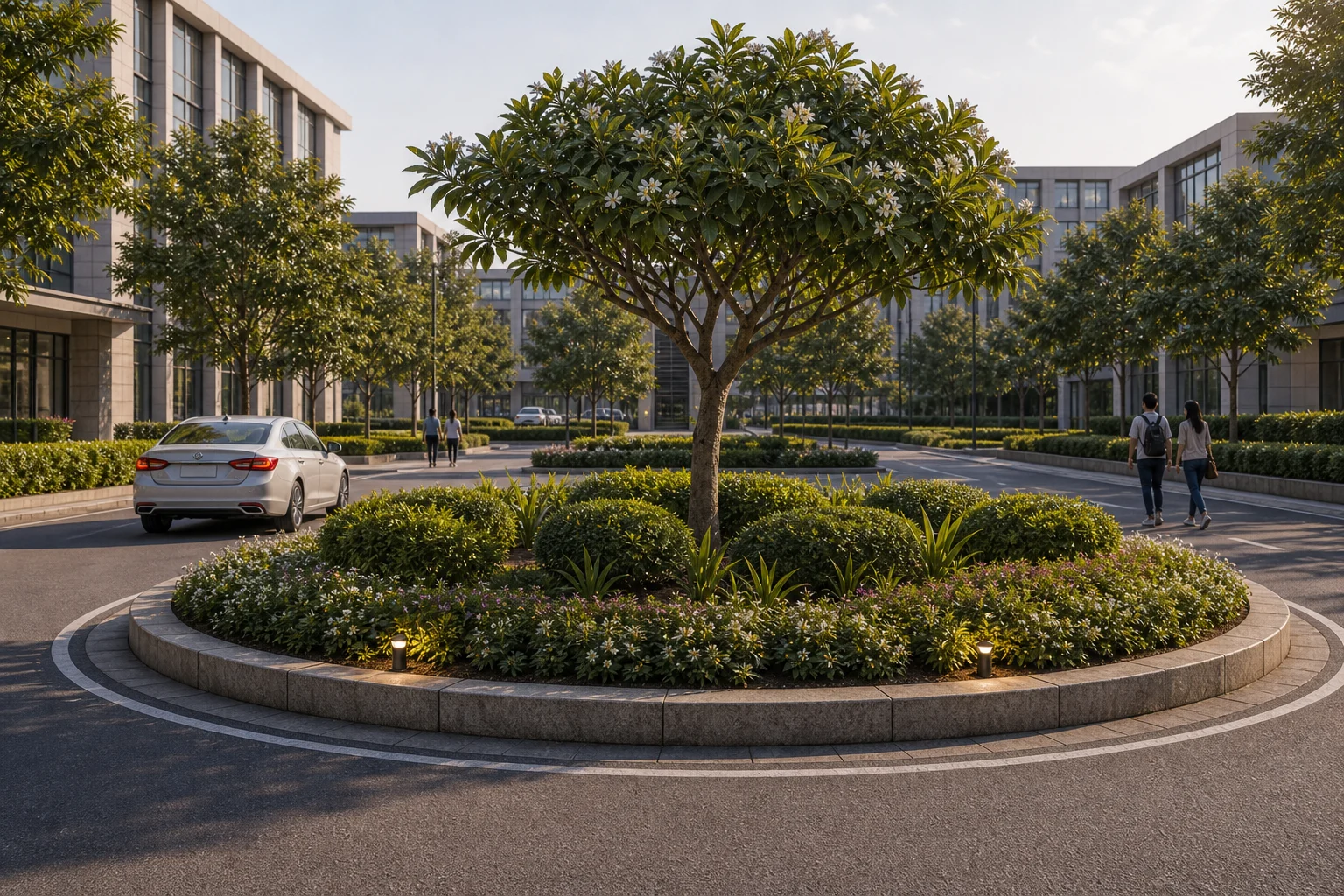 Roundabout arrival planting