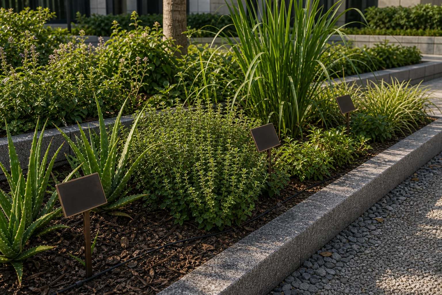 Planting detail with small markers