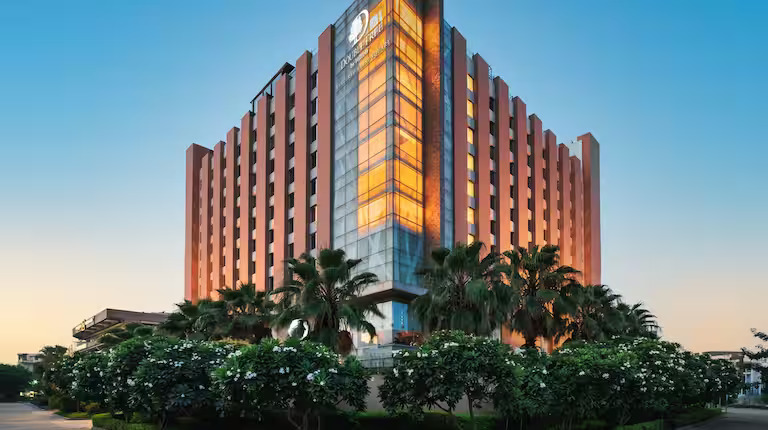 DoubleTree by Hilton Gurgaon, showcasing lush landscaping by Four Leaf Landscape.